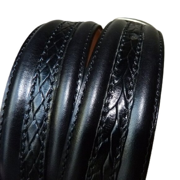 Trafalgar black leather belt 36 - Picture 2 of 5